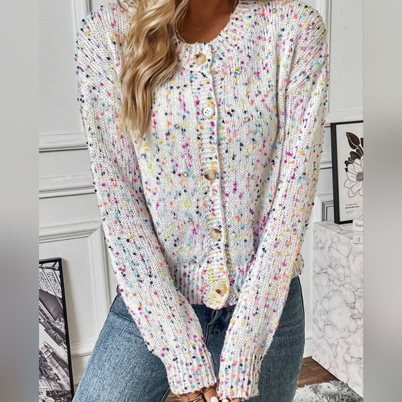 Lottie Confetti Cardigan - Black - Picture 4 of 5